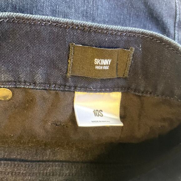 Express Women Skinny Jeans size 10S Dark Blue High Rise Stretch Boot Cut - Picture 8 of 12